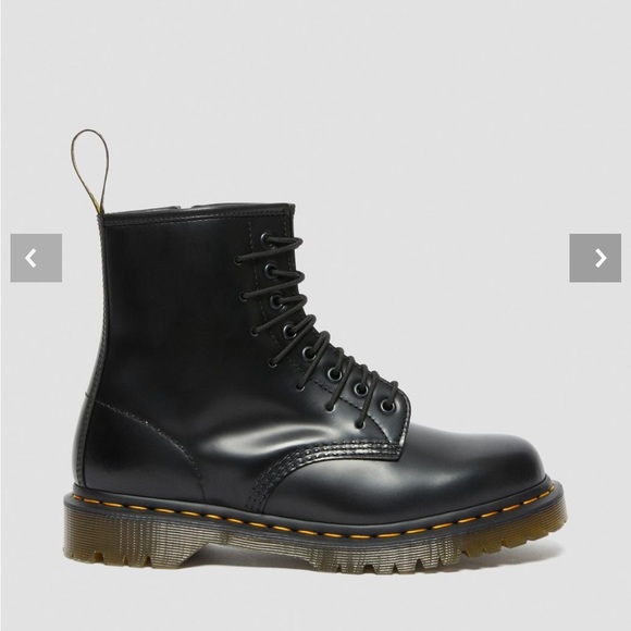 DR MARTENS 1460 Extreme Laces Polished Smooth Leather Black Boots - Picture 7 of 16